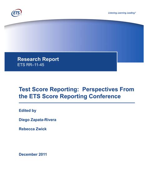 the impact of progressa on achievement of test scores dofile|Improving Test Score Reporting: Perspectives From the ETS .